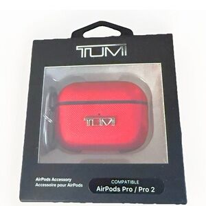 TUMI AirPods Pro Case Red | Compatible Pro & Pro 2 | New in Box
